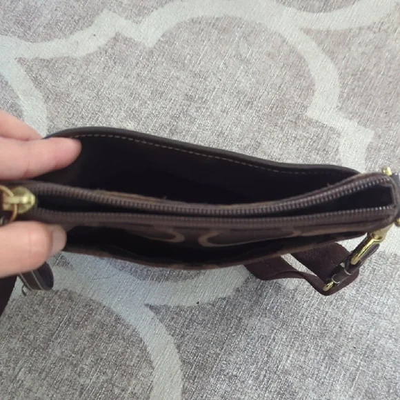 Brown Canvas Crossbody Bag Coach - Picture 4 of 7